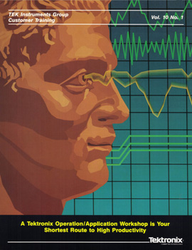 Tektronix vector art design featuring 2D computer graphics and multilayer vector illustration for training manual